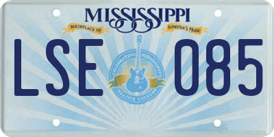 MS license plate LSE085