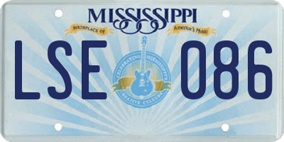 MS license plate LSE086