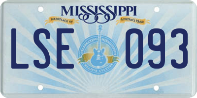 MS license plate LSE093