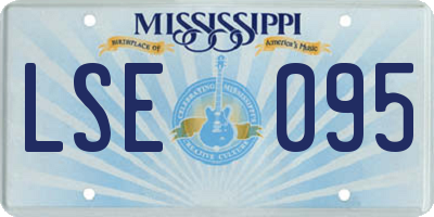 MS license plate LSE095