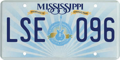 MS license plate LSE096