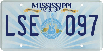MS license plate LSE097