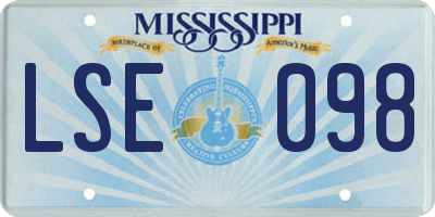 MS license plate LSE098