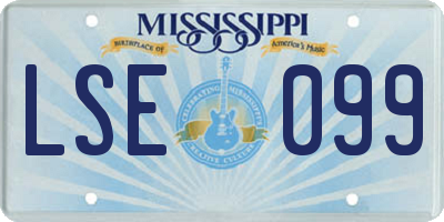 MS license plate LSE099