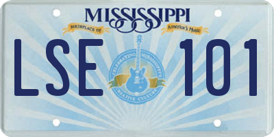MS license plate LSE101