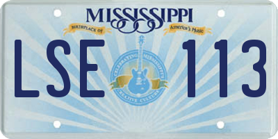 MS license plate LSE113
