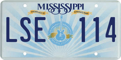 MS license plate LSE114
