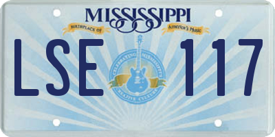 MS license plate LSE117