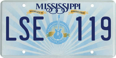 MS license plate LSE119