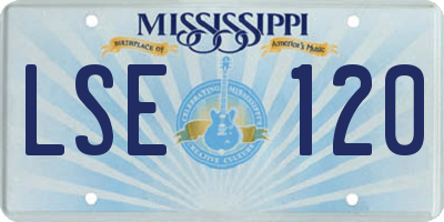 MS license plate LSE120