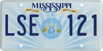 MS license plate LSE121