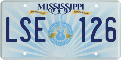 MS license plate LSE126
