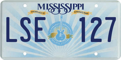 MS license plate LSE127