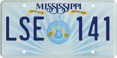 MS license plate LSE141