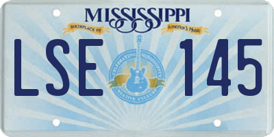 MS license plate LSE145