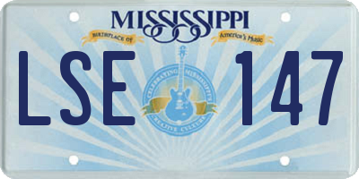 MS license plate LSE147