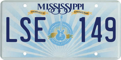 MS license plate LSE149