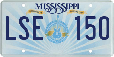 MS license plate LSE150