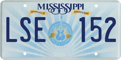 MS license plate LSE152
