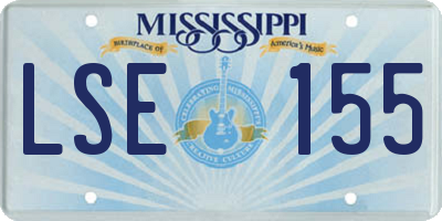 MS license plate LSE155