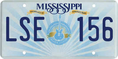 MS license plate LSE156