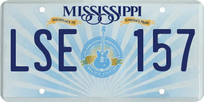 MS license plate LSE157
