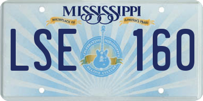 MS license plate LSE160
