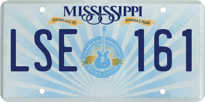 MS license plate LSE161