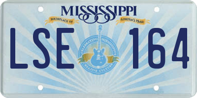 MS license plate LSE164