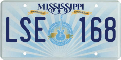 MS license plate LSE168