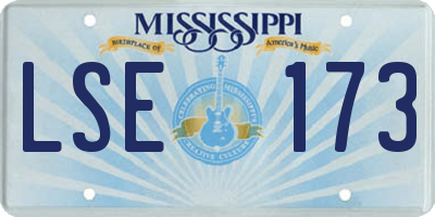MS license plate LSE173