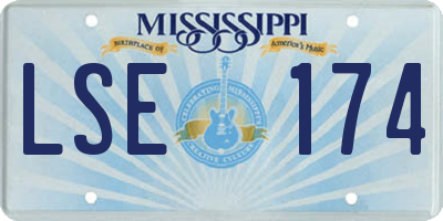 MS license plate LSE174