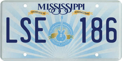 MS license plate LSE186