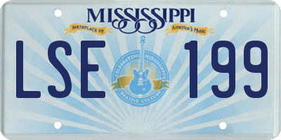 MS license plate LSE199