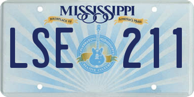MS license plate LSE211