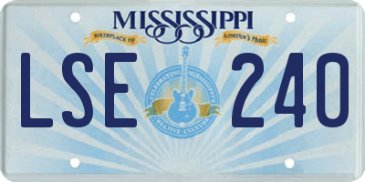 MS license plate LSE240
