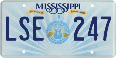 MS license plate LSE247