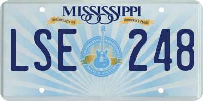 MS license plate LSE248