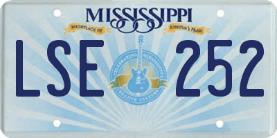 MS license plate LSE252