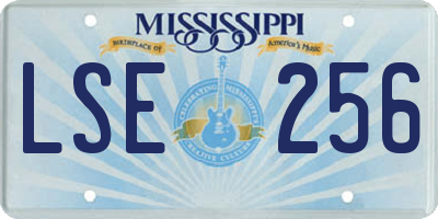 MS license plate LSE256