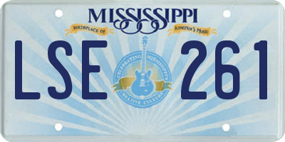 MS license plate LSE261
