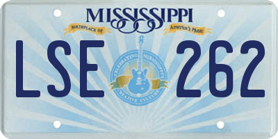 MS license plate LSE262