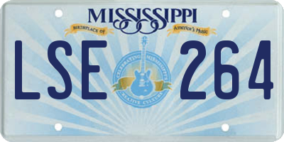 MS license plate LSE264