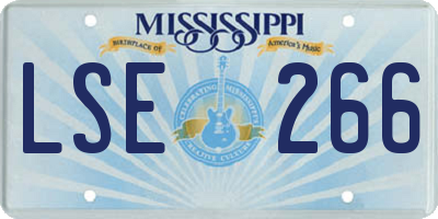 MS license plate LSE266