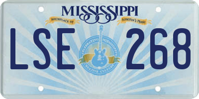 MS license plate LSE268