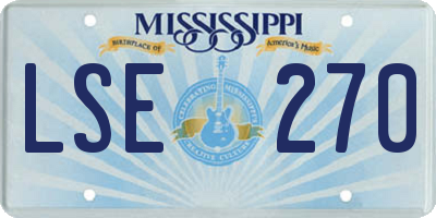 MS license plate LSE270
