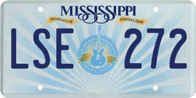 MS license plate LSE272
