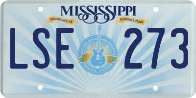 MS license plate LSE273