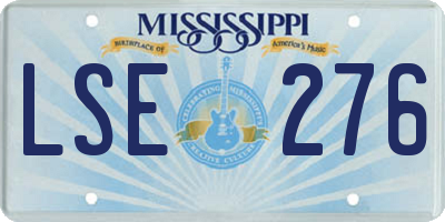 MS license plate LSE276