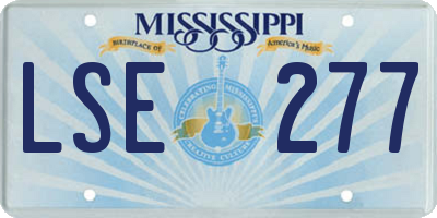 MS license plate LSE277
